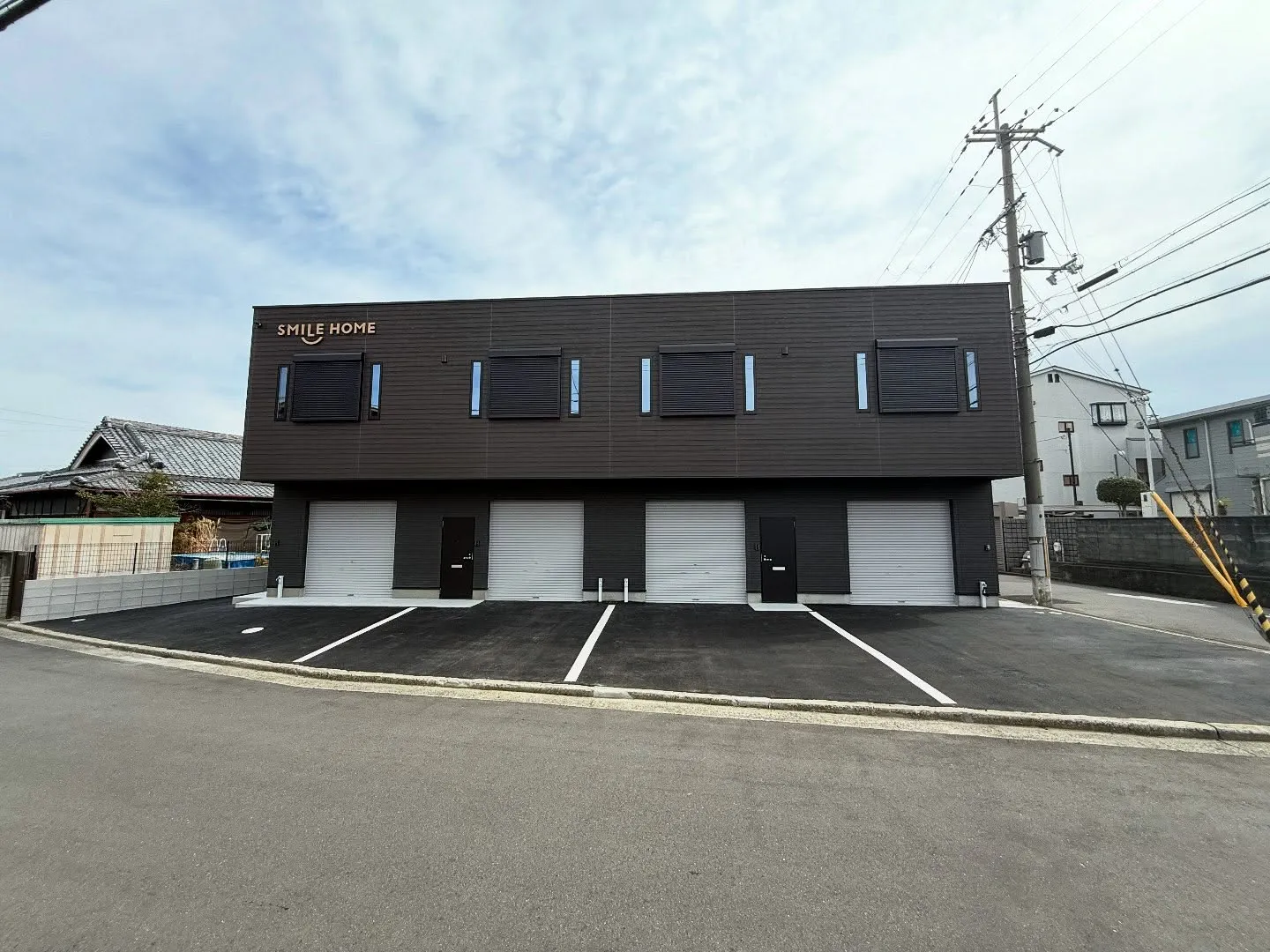 堺市中区深阪倉庫付き事務所完成しています！